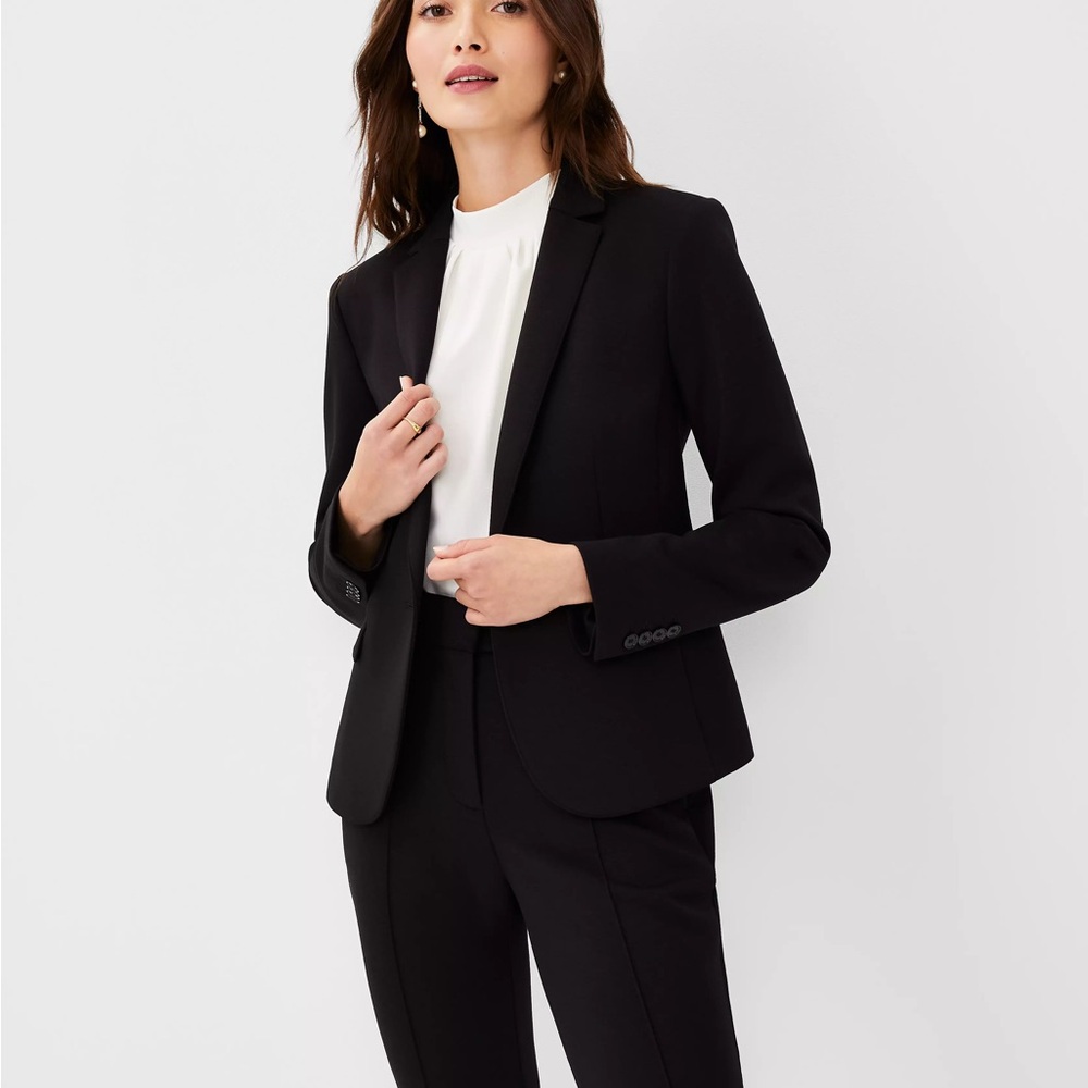 Ann Taylor Classic Black Blazer - size 12P